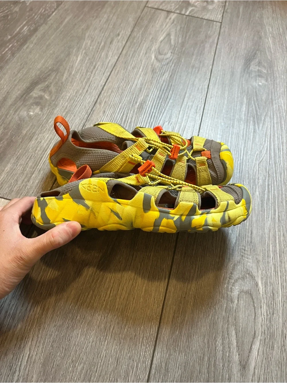 Keen Kids Hyperport H2 Evening Primrose/Steel Grey Size 5